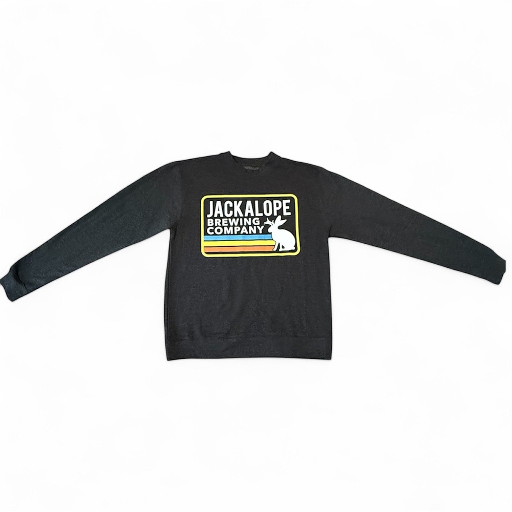 Jackalope Brewing Company Graphic Sweatshirt Dk Gray Small Crewneck‎ Long Sleeve